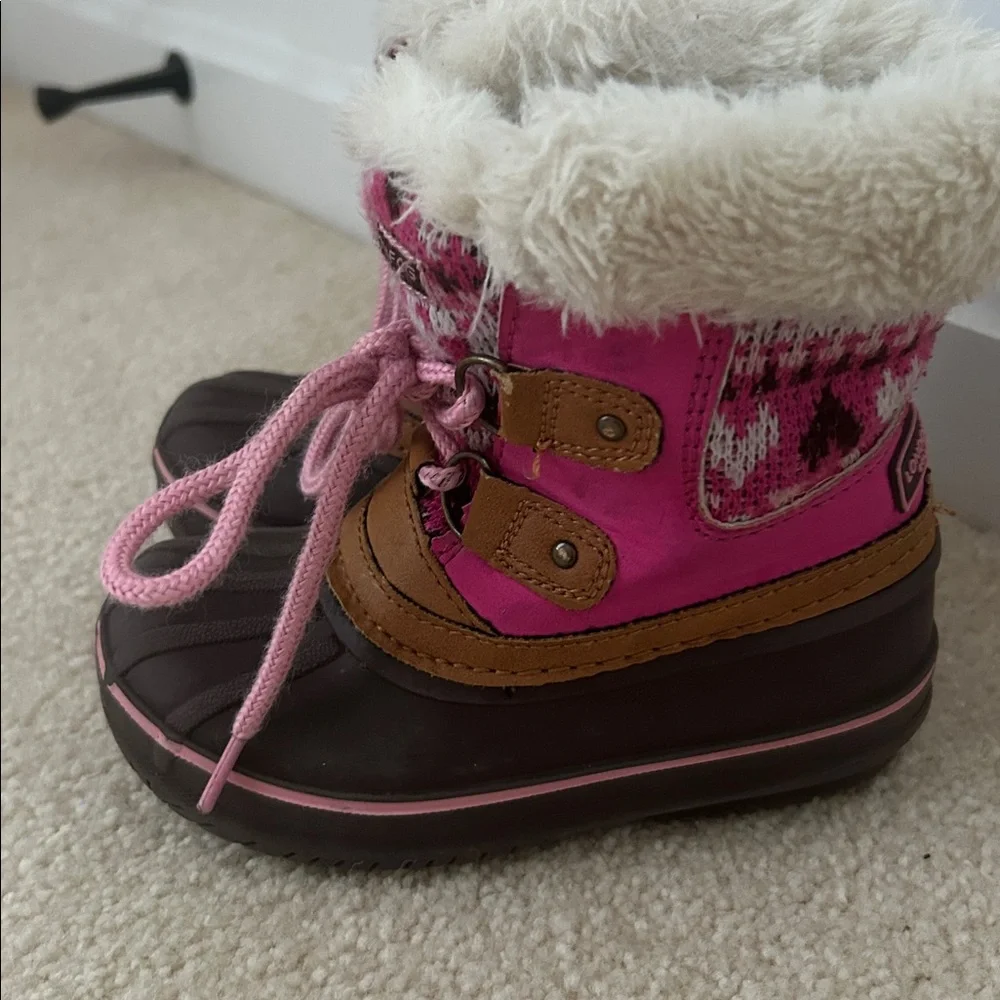 Toddler girls size 8 snow weather rain proof duck boots
